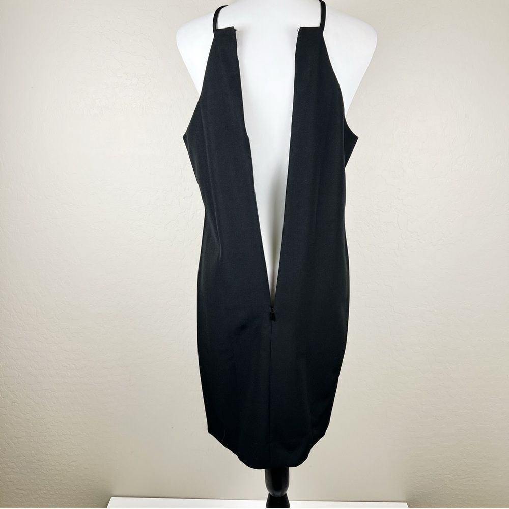 Trina Turk Halter Keyhole Cocktail Party Dress Pleated Shift LBD Black 4 NWT - Picture 13 of 15
